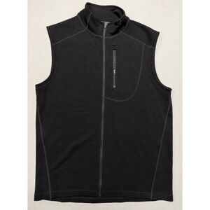 Ibex Merino Wool Vest Men's Large Full Zip Black